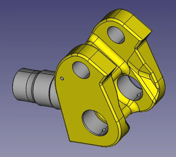 3D CAD-model af støbning af legeret stål