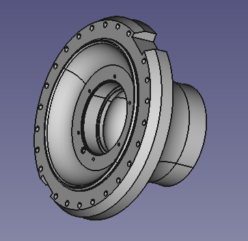 3D CAD model of carbon steel casting