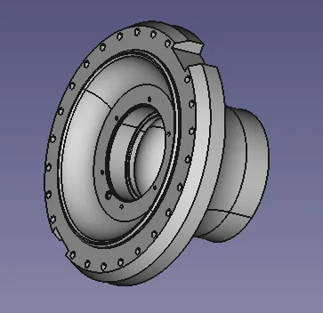 3D CAD-model af kulstofstålstøbning