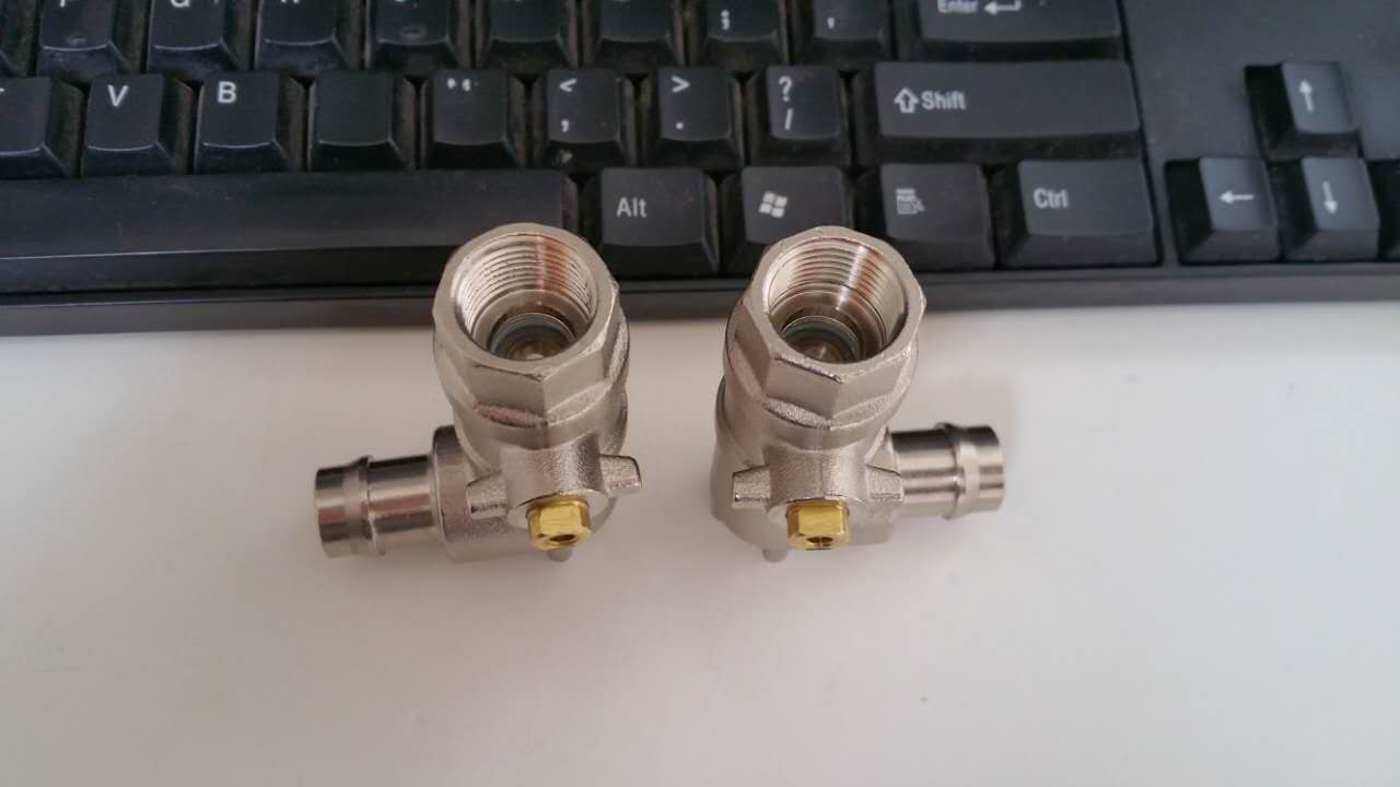 Brass ball valve detail