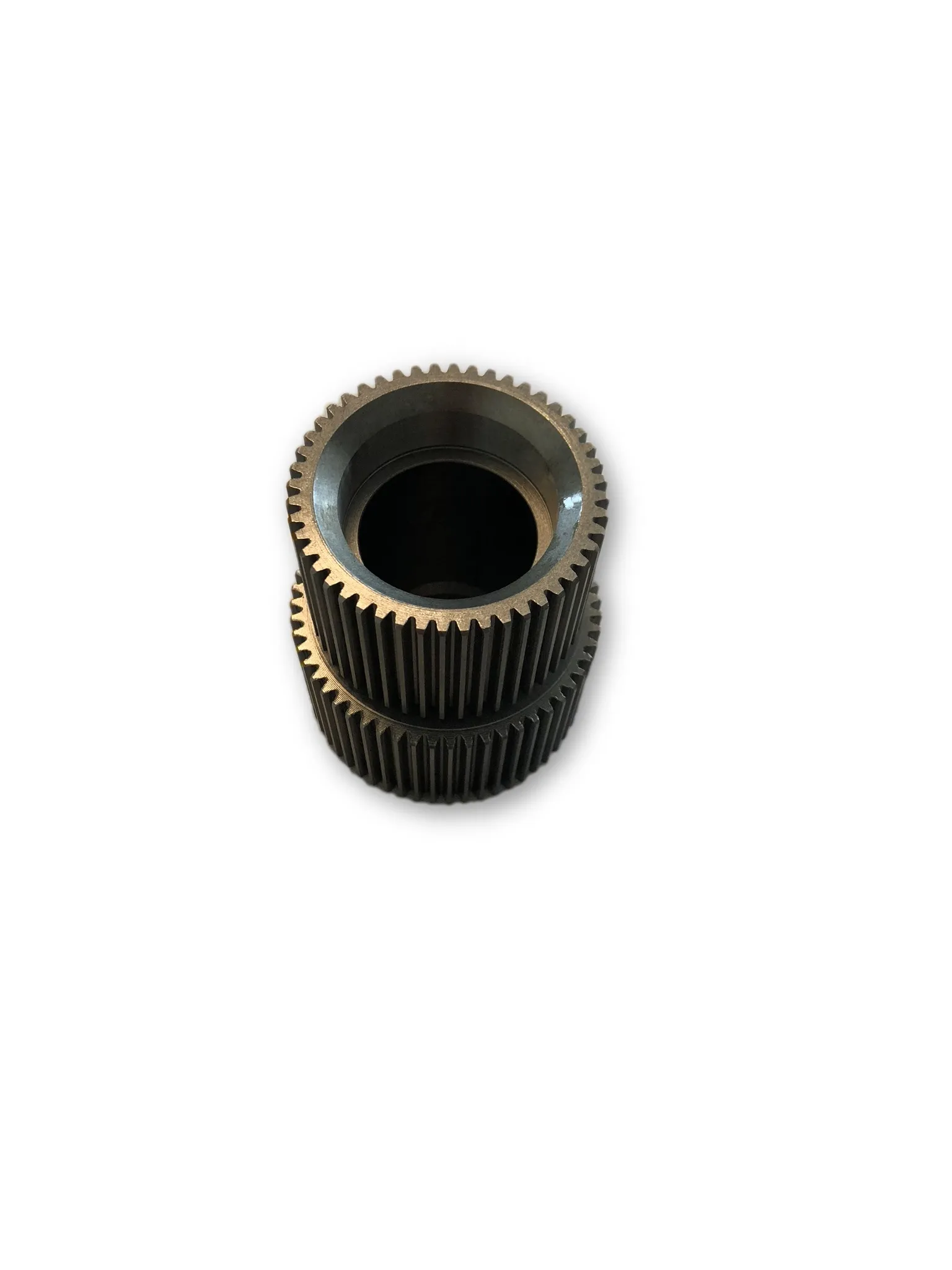 Dobbelt spiralformet sildebensgear