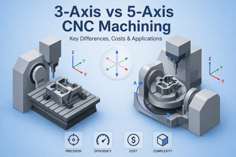3-Axis vs 5-Axis CNC Machining: Key Differences, Benefits & Applications