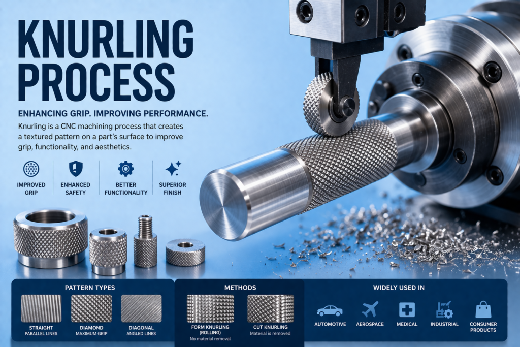 Knurling Process Explained: Types, Patterns & CNC Applications